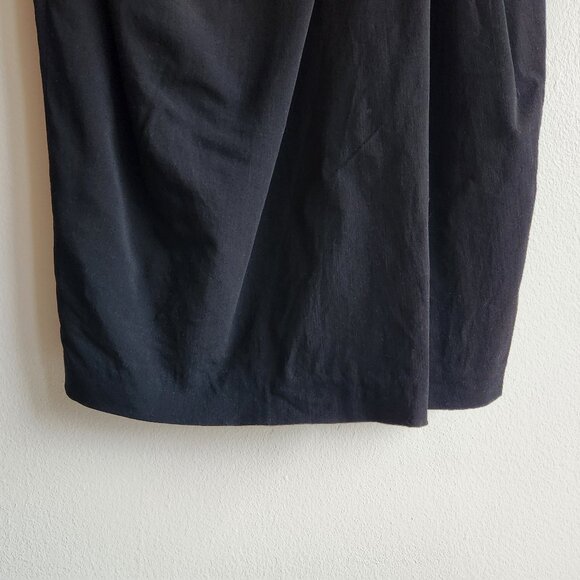 Escada Black Midi Sheath Dress with Ruched Front - US 4 (XS) - Picture 4 of 9